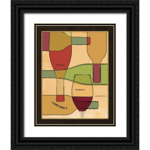 Wine Cellar II Black Ornate Wood Framed Art Print with Double Matting by Pela Design