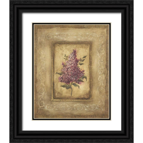 Savin Lilac Black Ornate Wood Framed Art Print with Double Matting by Poloson, Kimberly