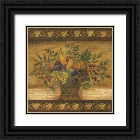 Abundance I Black Ornate Wood Framed Art Print with Double Matting by Poloson, Kimberly