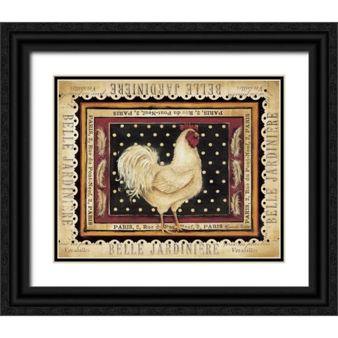 Jaunty Plumerie I Black Ornate Wood Framed Art Print with Double Matting by Poloson, Kimberly