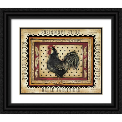Jaunty Plumerie II Black Ornate Wood Framed Art Print with Double Matting by Poloson, Kimberly