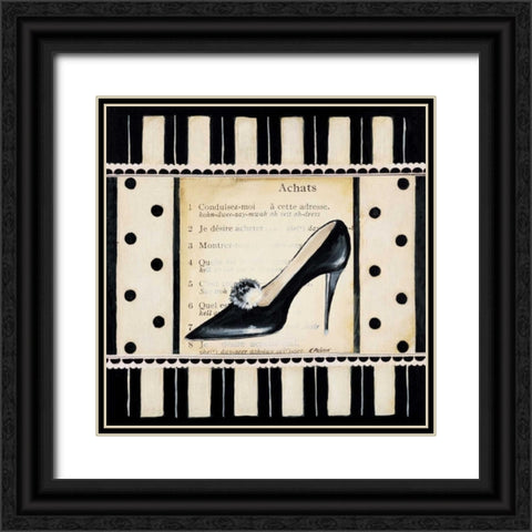 Achats I Black Ornate Wood Framed Art Print with Double Matting by Poloson, Kimberly