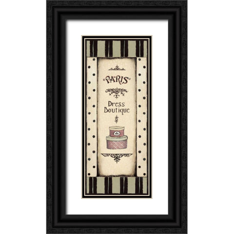 Hat Boxes Black Ornate Wood Framed Art Print with Double Matting by Poloson, Kimberly