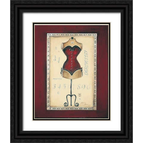 Taille de Robe I Black Ornate Wood Framed Art Print with Double Matting by Poloson, Kimberly
