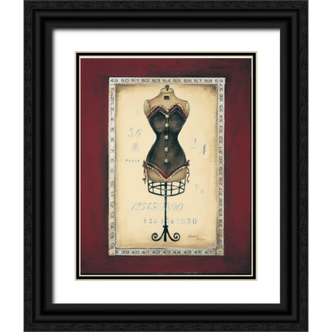 Taille de Robe II Black Ornate Wood Framed Art Print with Double Matting by Poloson, Kimberly
