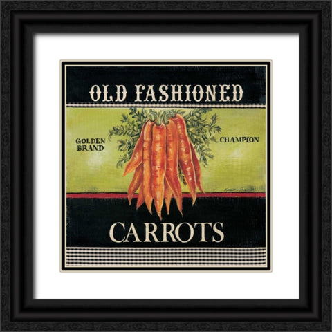 Old Fashioned Carrots Black Ornate Wood Framed Art Print with Double Matting by Poloson, Kimberly