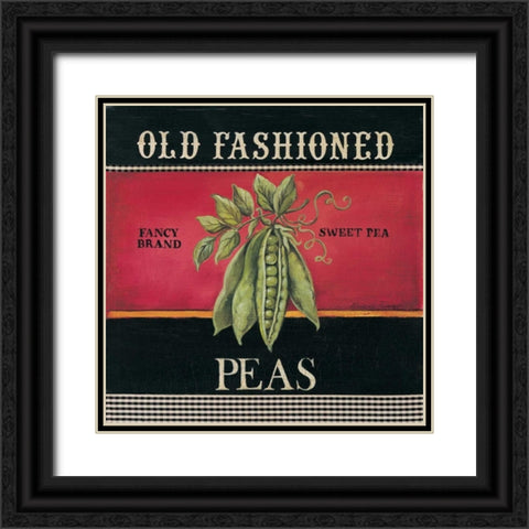 Old Fashioned Peas Black Ornate Wood Framed Art Print with Double Matting by Poloson, Kimberly
