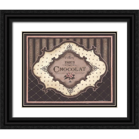 Chocolat Black Ornate Wood Framed Art Print with Double Matting by Poloson, Kimberly