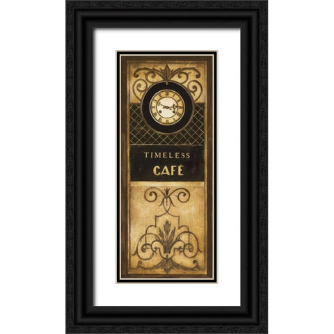 Timeless Cafe Black Ornate Wood Framed Art Print with Double Matting by Poloson, Kimberly