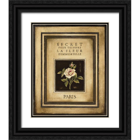Les Fleurs de Paris I Black Ornate Wood Framed Art Print with Double Matting by Poloson, Kimberly