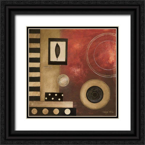 Radius I Black Ornate Wood Framed Art Print with Double Matting by Poloson, Kimberly