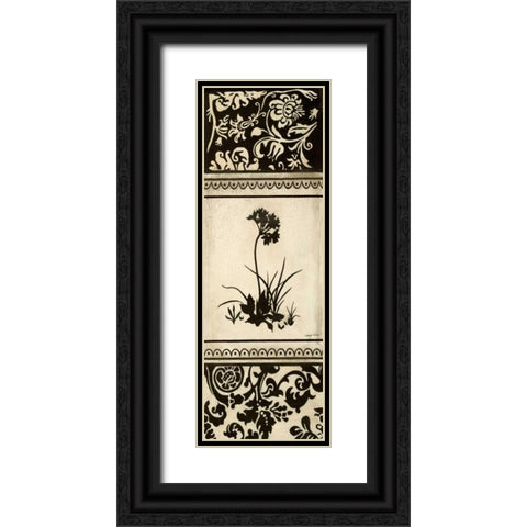 Garden Shadow I Black Ornate Wood Framed Art Print with Double Matting by Poloson, Kimberly
