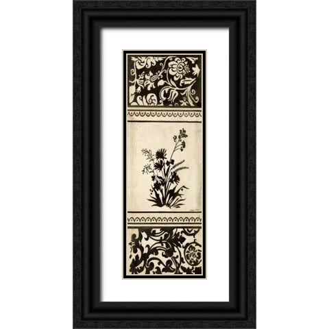 Garden Shadow II Black Ornate Wood Framed Art Print with Double Matting by Poloson, Kimberly
