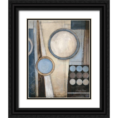 Blue Notes I Black Ornate Wood Framed Art Print with Double Matting by Poloson, Kimberly