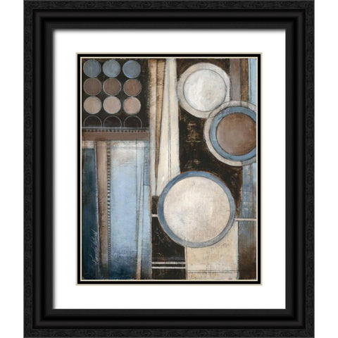 Blue Notes II Black Ornate Wood Framed Art Print with Double Matting by Poloson, Kimberly