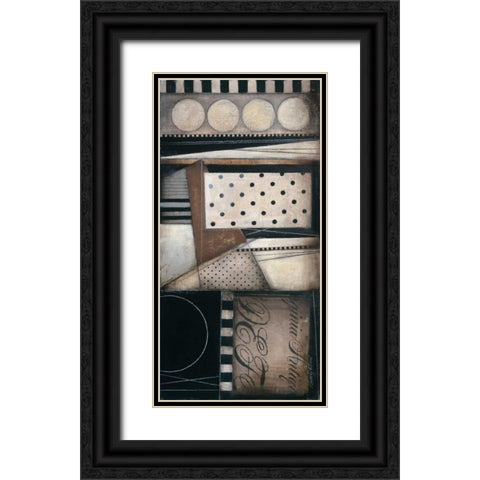 Fancy Letters II Black Ornate Wood Framed Art Print with Double Matting by Poloson, Kimberly