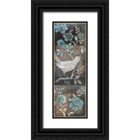 Out of the Blue I Black Ornate Wood Framed Art Print with Double Matting by Poloson, Kimberly