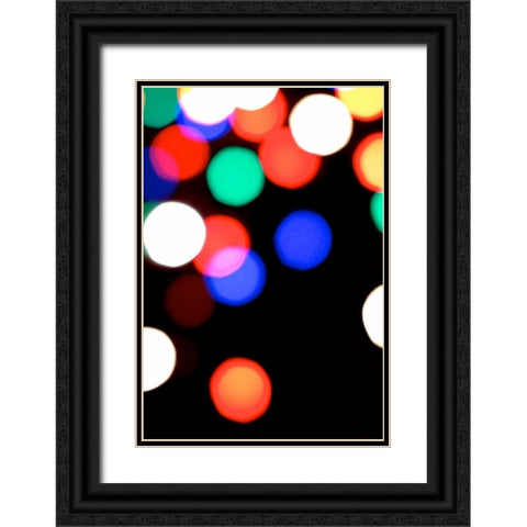 Bokeh Colors I Black Ornate Wood Framed Art Print with Double Matting by Burkhart, Monika