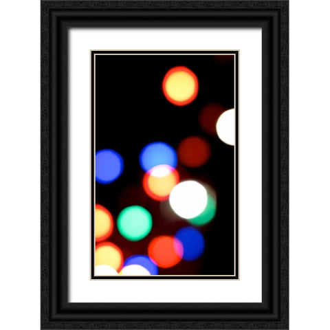 Bokeh Colors III Black Ornate Wood Framed Art Print with Double Matting by Burkhart, Monika