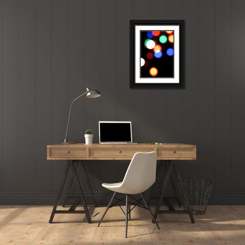 Bokeh Colors IV Black Ornate Wood Framed Art Print with Double Matting by Burkhart, Monika