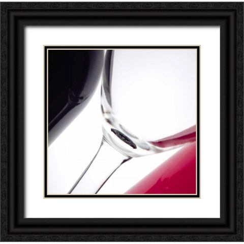 Wine Curves V Black Ornate Wood Framed Art Print with Double Matting by Burkhart, Monika