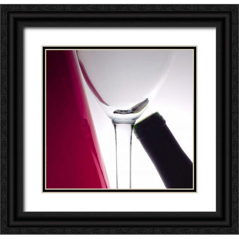 Wine Curves VI Black Ornate Wood Framed Art Print with Double Matting by Burkhart, Monika