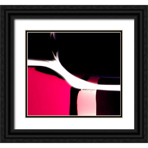 Wine Curves VII Black Ornate Wood Framed Art Print with Double Matting by Burkhart, Monika