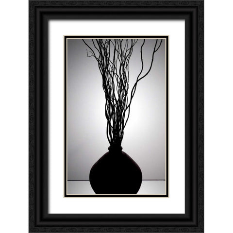 Still Life Silhouette I Black Ornate Wood Framed Art Print with Double Matting by Burkhart, Monika
