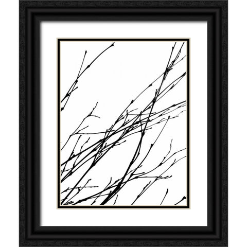 Dancing Branches IV Black Ornate Wood Framed Art Print with Double Matting by Burkhart, Monika