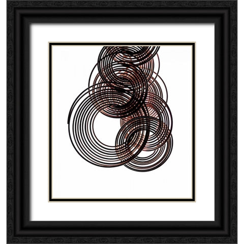 Intertwined IV Black Ornate Wood Framed Art Print with Double Matting by Burkhart, Monika