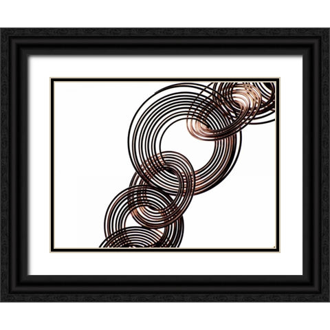 Intertwined VI Black Ornate Wood Framed Art Print with Double Matting by Burkhart, Monika
