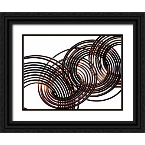 Intertwined VIII Black Ornate Wood Framed Art Print with Double Matting by Burkhart, Monika