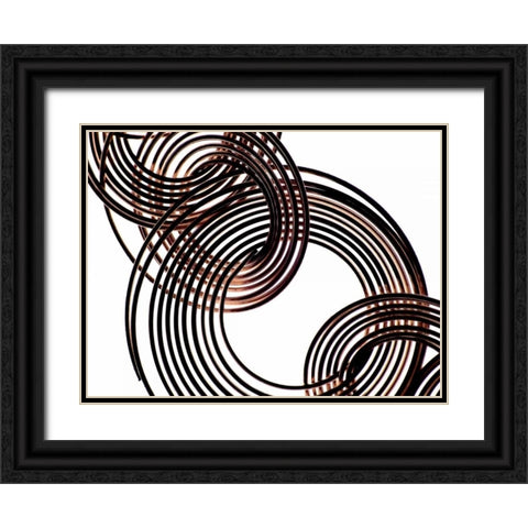 Intertwined IX Black Ornate Wood Framed Art Print with Double Matting by Burkhart, Monika