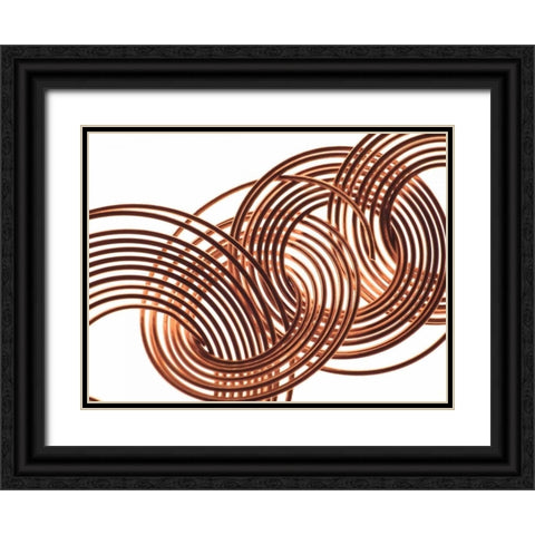 Intertwined Gold VIII Black Ornate Wood Framed Art Print with Double Matting by Burkhart, Monika