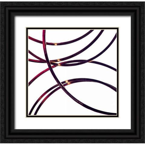 Linked II Black Ornate Wood Framed Art Print with Double Matting by Burkhart, Monika