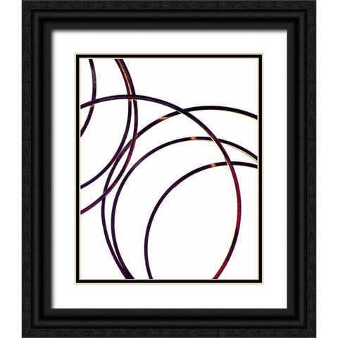 Linked IV Black Ornate Wood Framed Art Print with Double Matting by Burkhart, Monika
