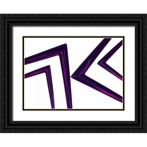 Geometric II Black Ornate Wood Framed Art Print with Double Matting by Burkhart, Monika