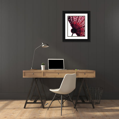 Vintage Fan I Black Ornate Wood Framed Art Print with Double Matting by Burkhart, Monika