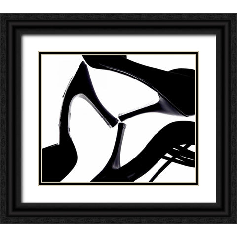 High Heels III Black Ornate Wood Framed Art Print with Double Matting by Burkhart, Monika