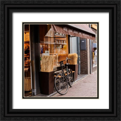 Amsterdam Bakery Black Ornate Wood Framed Art Print with Double Matting by Berzel, Erin