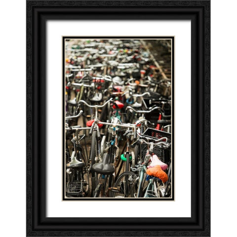 Amsterdams Fietsflat II Black Ornate Wood Framed Art Print with Double Matting by Berzel, Erin