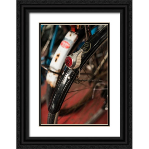 Dutch Bike Detail Black Ornate Wood Framed Art Print with Double Matting by Berzel, Erin