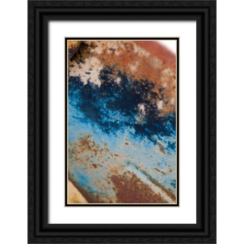 Rust Blues I Black Ornate Wood Framed Art Print with Double Matting by Berzel, Erin