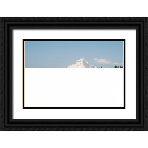 Mount Hood over Timothy Lake Black Ornate Wood Framed Art Print with Double Matting by Berzel, Erin