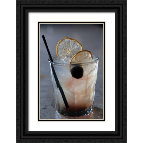 Cocktail Hour VI Black Ornate Wood Framed Art Print with Double Matting by Berzel, Erin