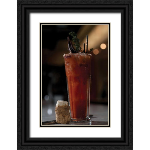 Cocktail Hour X Black Ornate Wood Framed Art Print with Double Matting by Berzel, Erin