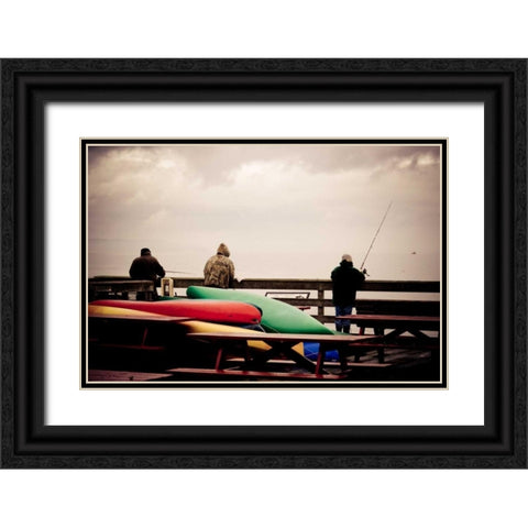 Coupeville Wharf II Black Ornate Wood Framed Art Print with Double Matting by Berzel, Erin