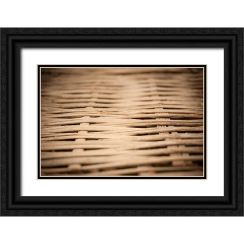 Bamboo Weave Black Ornate Wood Framed Art Print with Double Matting by Berzel, Erin