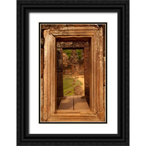 Doorway I Black Ornate Wood Framed Art Print with Double Matting by Berzel, Erin