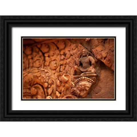 Carvings II Black Ornate Wood Framed Art Print with Double Matting by Berzel, Erin